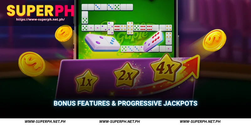 bonus features & progressive jackpots